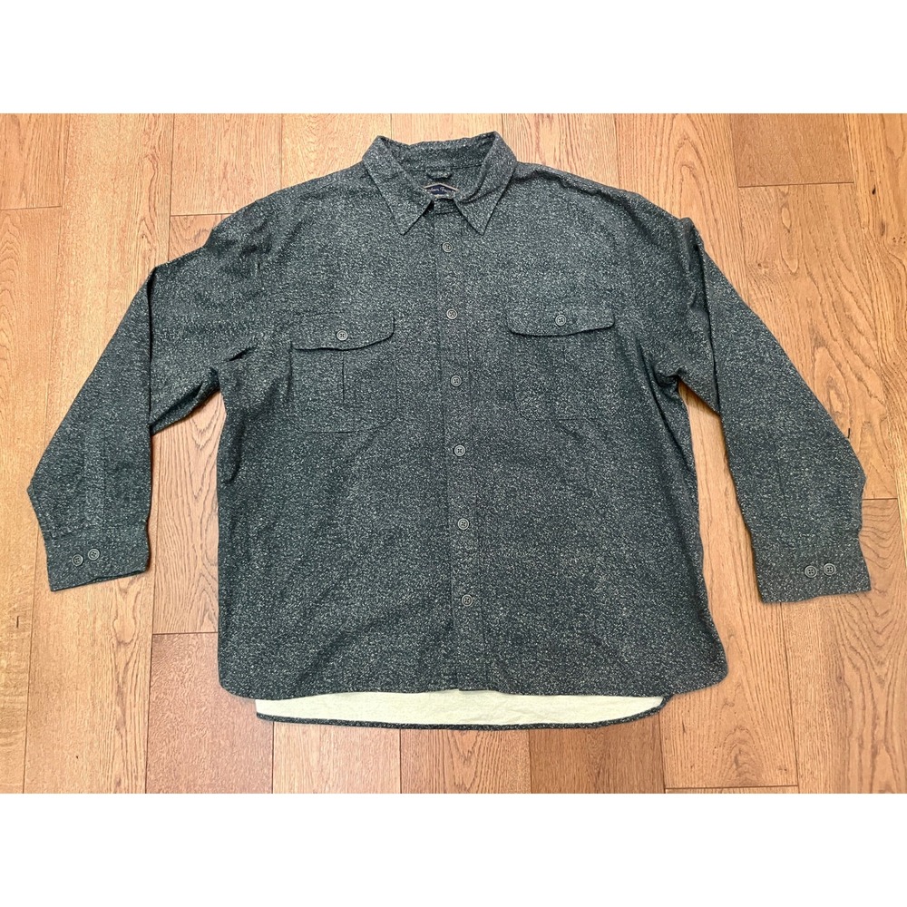 Freedom Foundry Mens XXL Fleece Lined Flannel Shirt Green Speckled Heavyweight